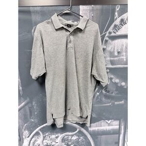 Golf Polo Shirt Mens Large Gray Heathered Short Sleeve Swoosh Logo Nike